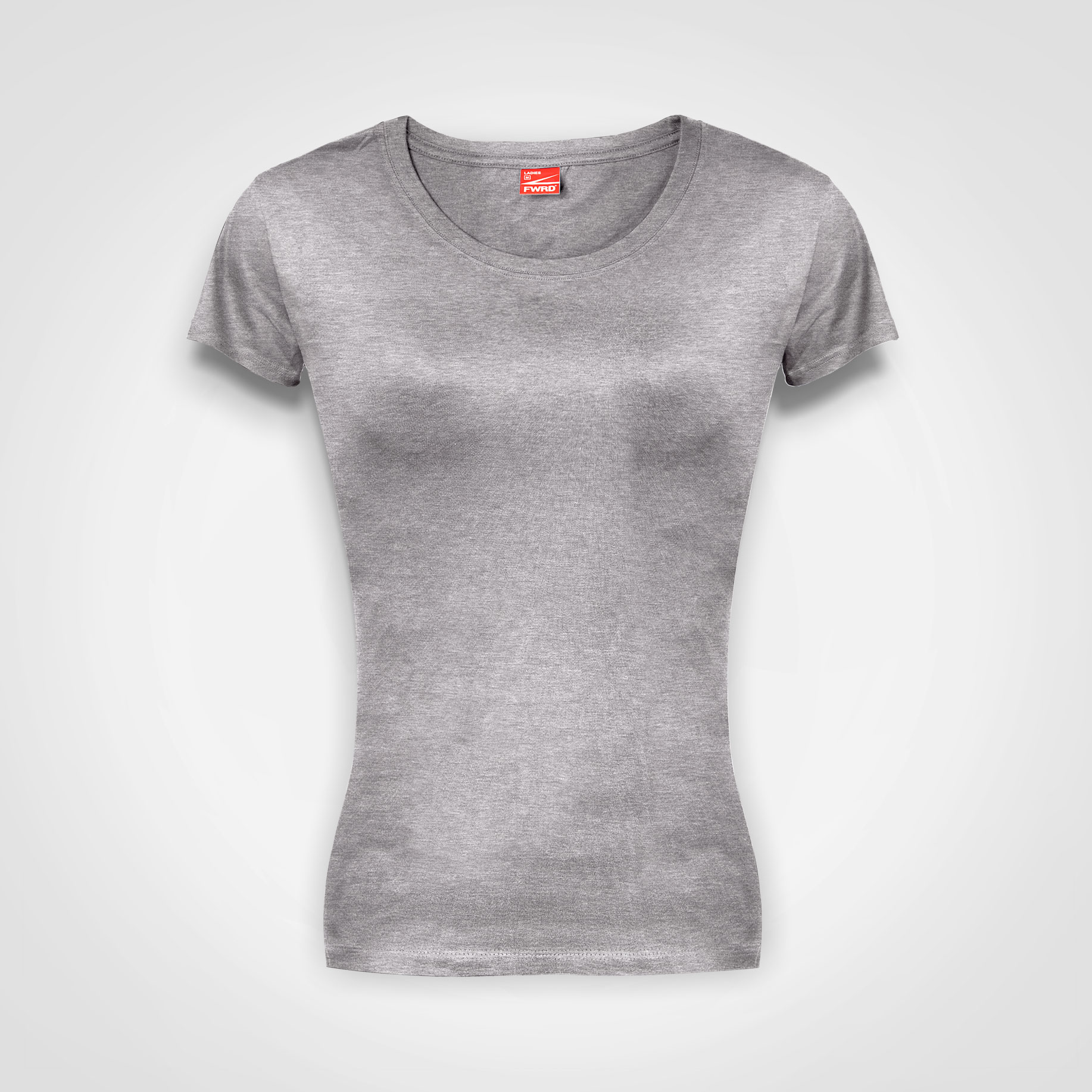 Ladies-Classic-T-Shirt-Grey-Melange