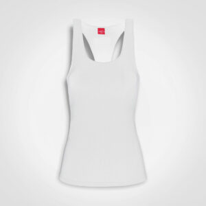 Ladies-Raceback-Vest-White