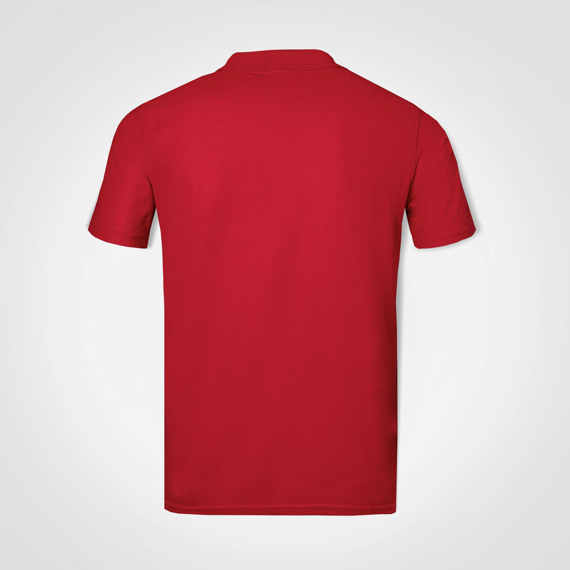 Mens-Golfer-Red-Backview